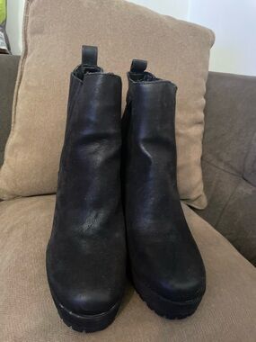 Mix No. 6 Black Platform Ankle Booties